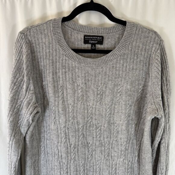 Banana Republic filpucci Sweater Dress Women XL Cable Knit Italian Wool Cashmere - Picture 2 of 12